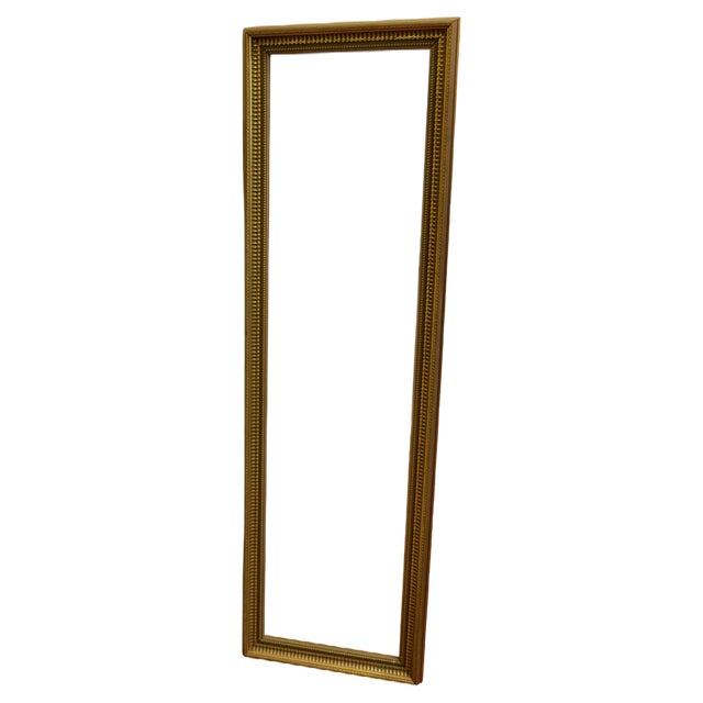 Long Gilt Green Dressing Mirror, 1960s For Sale