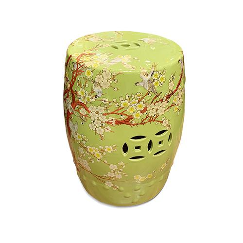 Green Blossom Garden Stool For Sale - Image 4 of 5