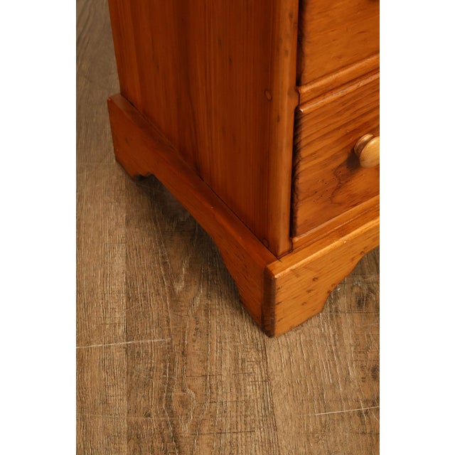 Wood Rustic Pine Four-Drawer Nightstand For Sale - Image 7 of 18