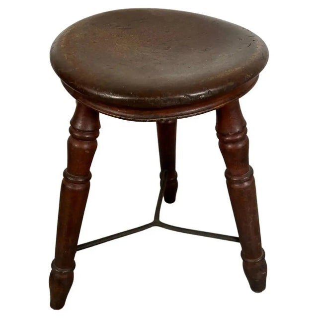 19th Century English Pub Stool For Sale - Image 10 of 10