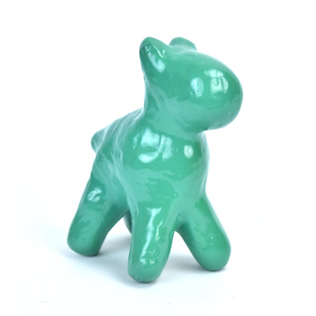 1994 Dennis Pearson Beastie Sculpture in Green Teal Chairish