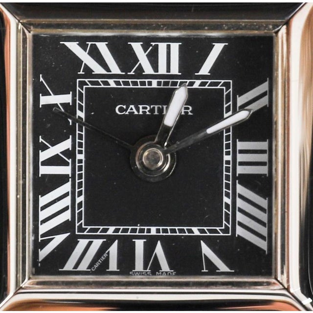 Vintage Cased Palladium Plated Alarm Clock from Cartier, 1990s For Sale - Image 9 of 18