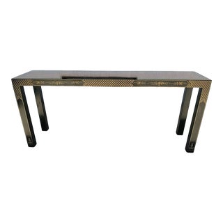 Chinoiserie Asian Style Drexel Et Cetera Console Sofa Table For Sale