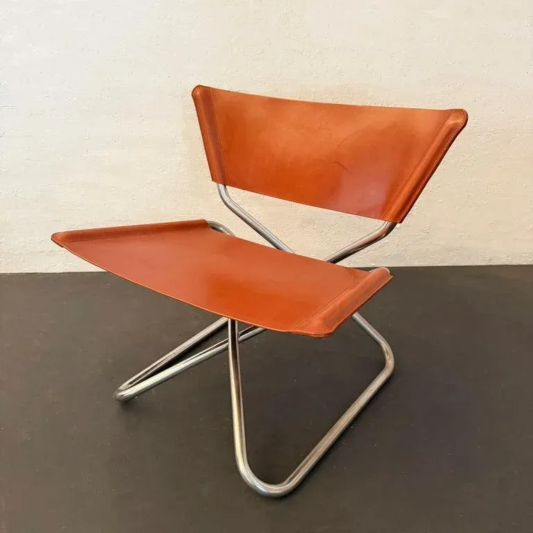 1970s Scandinavian Modern Leather 