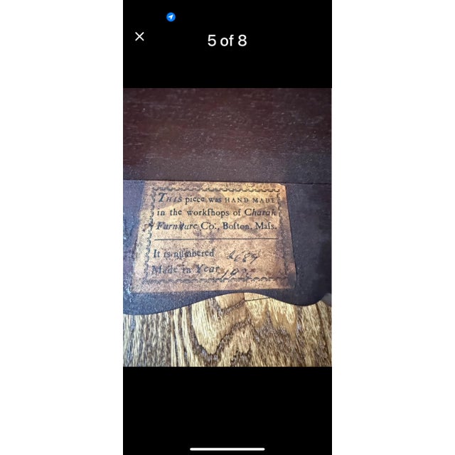 1930s Antique Side Table Handmade by Charak Furniture in 1930 For Sale - Image 5 of 10
