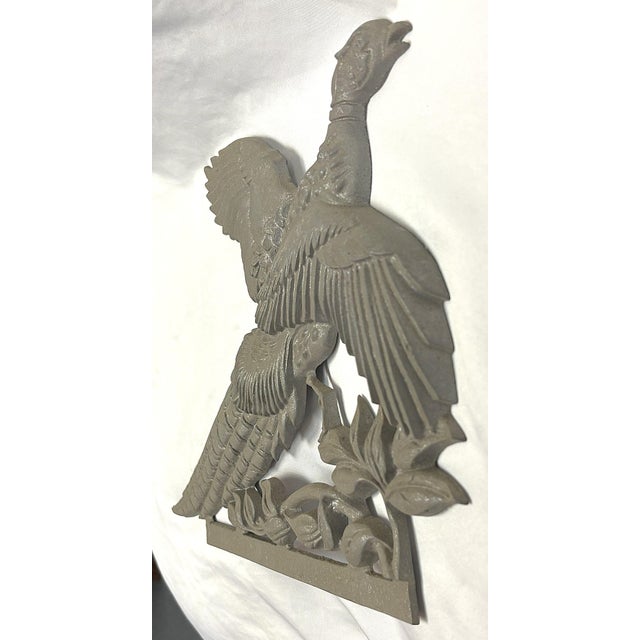 Timeless rustic farmhouse wall sculpture from the mid 20th century. The piece is made of cast aluminum and depicts a...