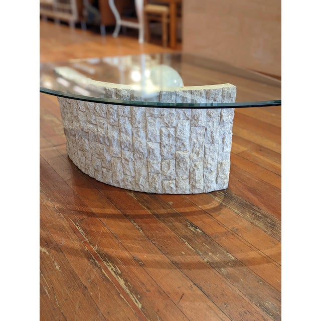 Modern Magnussen Presidential Tessellated Stone Side Table For Sale - Image 3 of 4