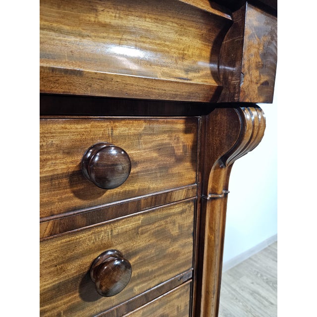 Biedermeier Chiffonier Chest of Drawers in Mahogany, 1800s For Sale - Image 14 of 18