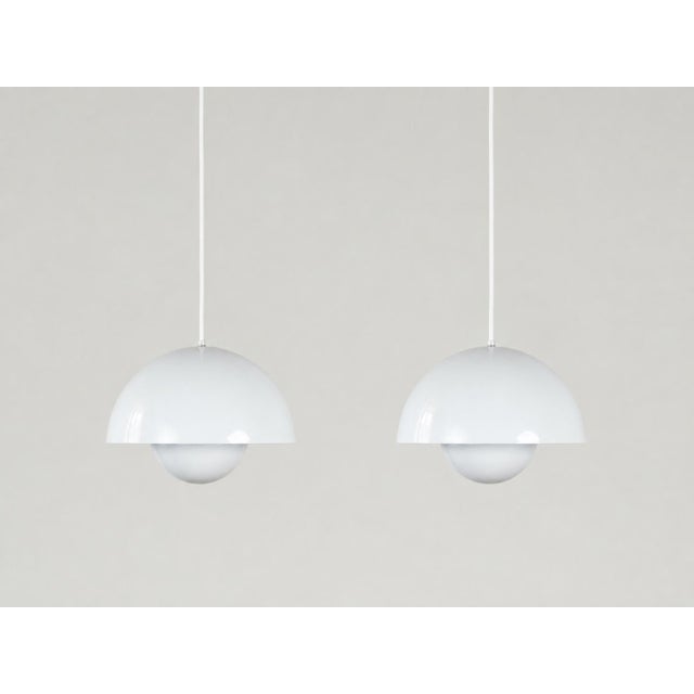 Vintage Flowerpot Pendant Lamps by Verner Panton for Louis Poulsen, Set of 2 For Sale - Image 5 of 13