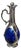 Cobalt Blue Crystal and Silver Plated Decanter For Sale