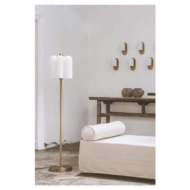 Odyssey SM Brass Wall Sconce by Schwung For Sale - Image 6 of 8