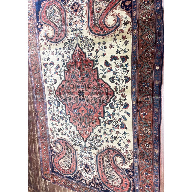 Traditional Antique Persian Sarouk Feraghan Rug For Sale - Image 3 of 9