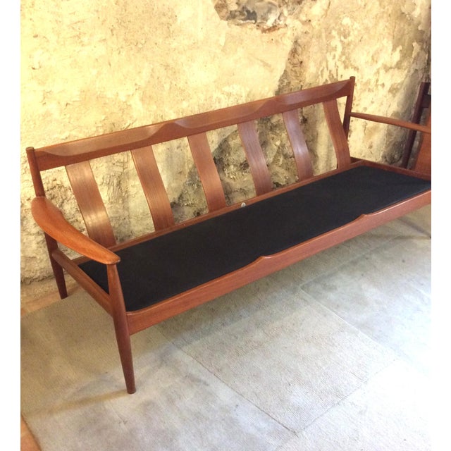 Grete Jalk Vintage 3-Seater Sofa by Grete Jalk for France & Son, 1960s For Sale - Image 4 of 11