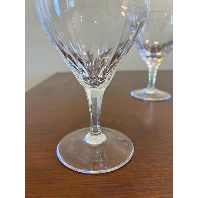 Transparent Vintage Josair Crystal Wine Glasses - Set of 4 For Sale - Image 8 of 10