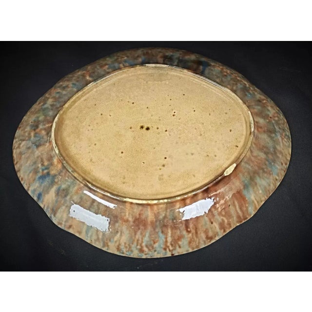 Vintage 20th Century Floral Hand Painted Decorated Serving Platter For Sale - Image 4 of 7