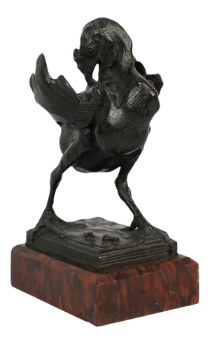 Adolescent Turkey Bronze Sculpture by the American Animalier Albert Laessle