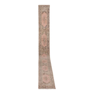 1960s Vintage Turkish Oushak Extra Long and Wide Runner - Stair Tread 2'2'' X 25'4'' For Sale