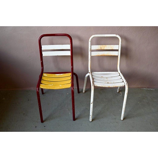 Industrial Mid-Century Garden Chairs from Tolix, 1950s, Set of 2 For Sale - Image 3 of 14