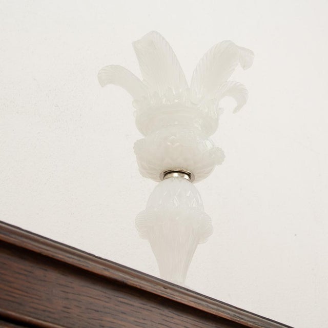 Italian Table Lamp in White Murano Glass, 2000s For Sale - Image 12 of 14