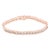 Contemporary 10K Rose Gold over .925 Sterling Silver 2.0 Cttw Diamond Fan-Shaped Overlapping Link Tennis Bracelet (I-J Color, I3 Clarity) - 7" For Sale - Image 3 of 6