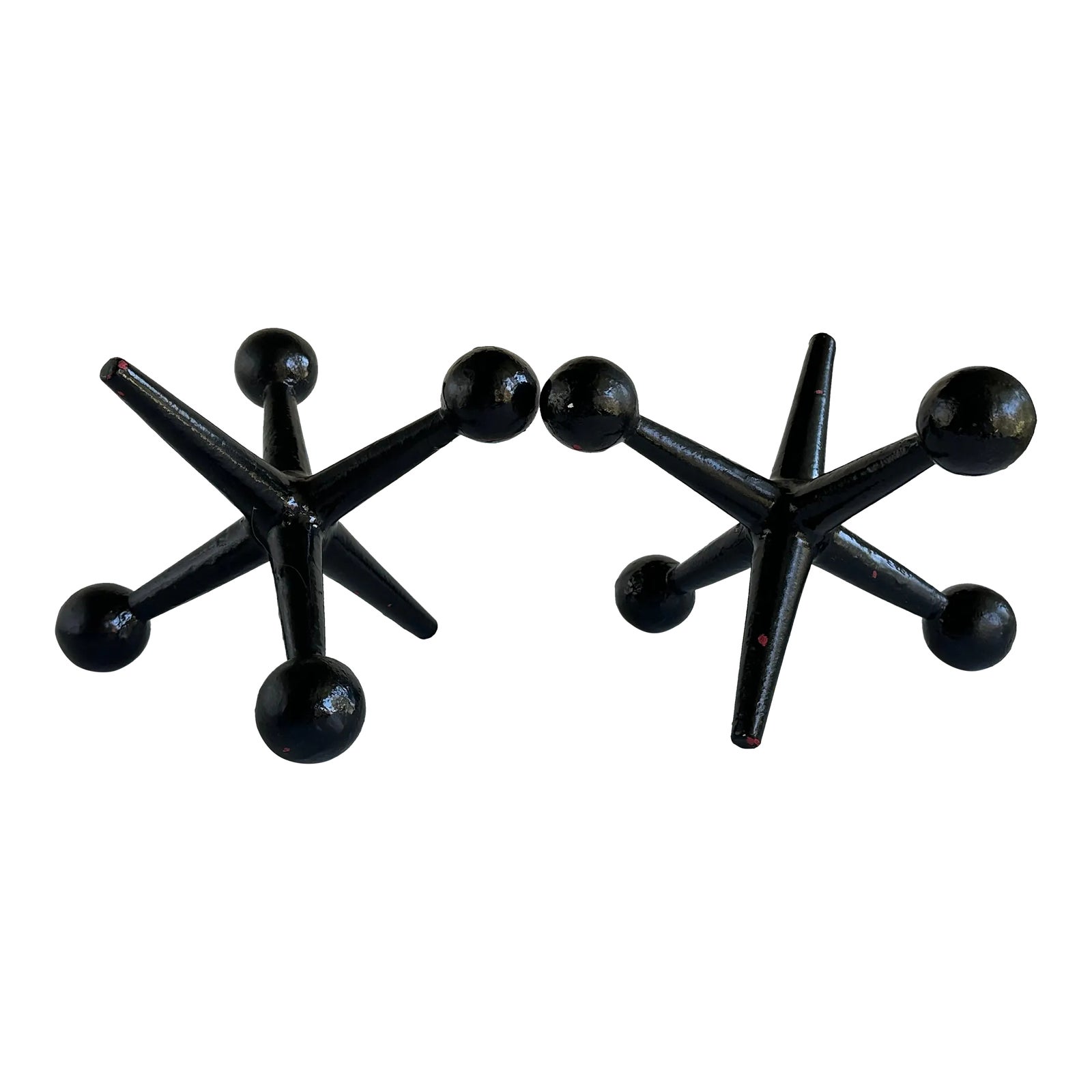 Cast Iron Jacks Bookends After Bill Curry a Pair Chairish
