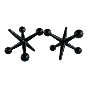 Cast Iron Jacks Bookends After Bill Curry - a Pair