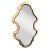 Vintage John Stuart Curvy Gold Leaf Black Wall Mirror For Sale