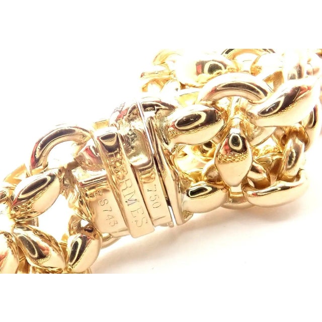 Vintage Hermes Yellow Gold Link Necklace For Sale In Philadelphia - Image 6 of 8