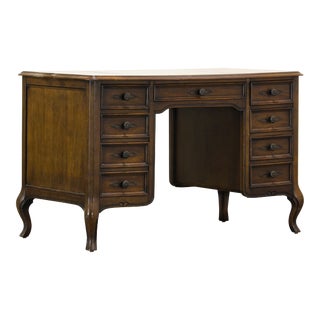 Vintage French Style Desk of Seven Drawers For Sale