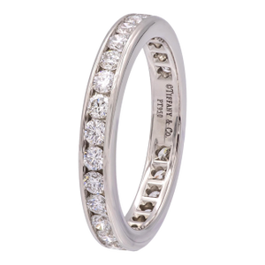 Tiffany & Co. Plat Full Circle 3mm Channel-Set Diamond Eternity Band Ring 6.75