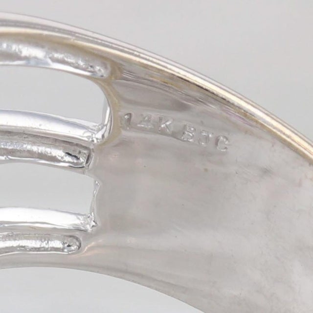 Mid 20th Century 2.38ctw Sapphire Diamond Layered Cocktail Ring 14k White Gold Size 9 Benham For Sale In Greensboro - Image 6 of 8
