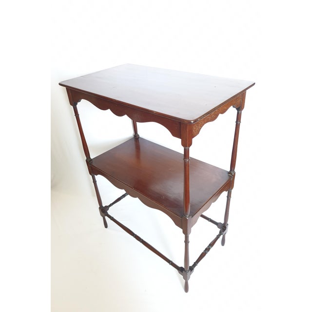 Wood Early 20th Century English Console Shelf Mahogany For Sale - Image 7 of 10