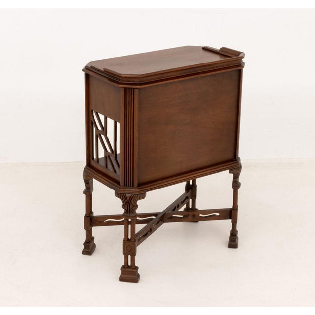 Neoclassical Style Walnut Side Table Bookcase For Sale - Image 9 of 9