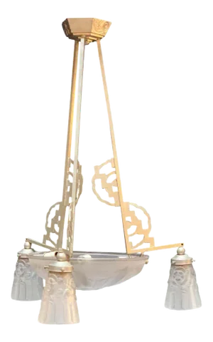 Early 20th Century French Art Deco Style Chandelier