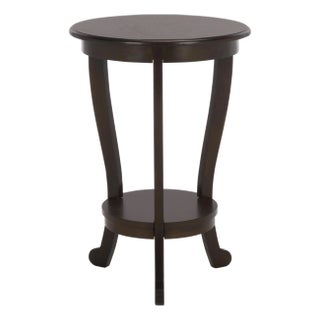 Mary Pedestal Table in Dark Chocolate For Sale