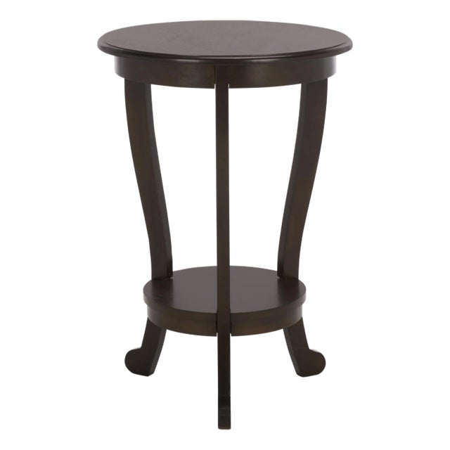 Mary Pedestal Table in Dark Chocolate For Sale