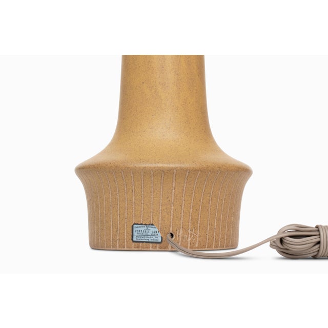 Wood Vintage Mid Century M194 Ceramic Table Lamp by Jane and Gordon Martz For Sale - Image 7 of 8