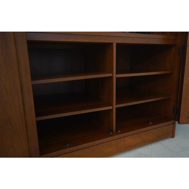 2000 - 2009 Stickley Mission Cherry Tv Entertainment Unit Armoire For Sale - Image 5 of 16