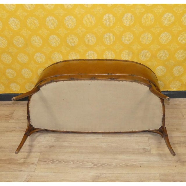 Vintage Chesterfield Style Leather Caramel Two-Seater Sofa, 1960s For Sale - Image 10 of 11