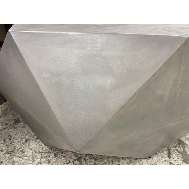 Modern Geometric Design Concrete Coffee Table For Sale - Image 9 of 10