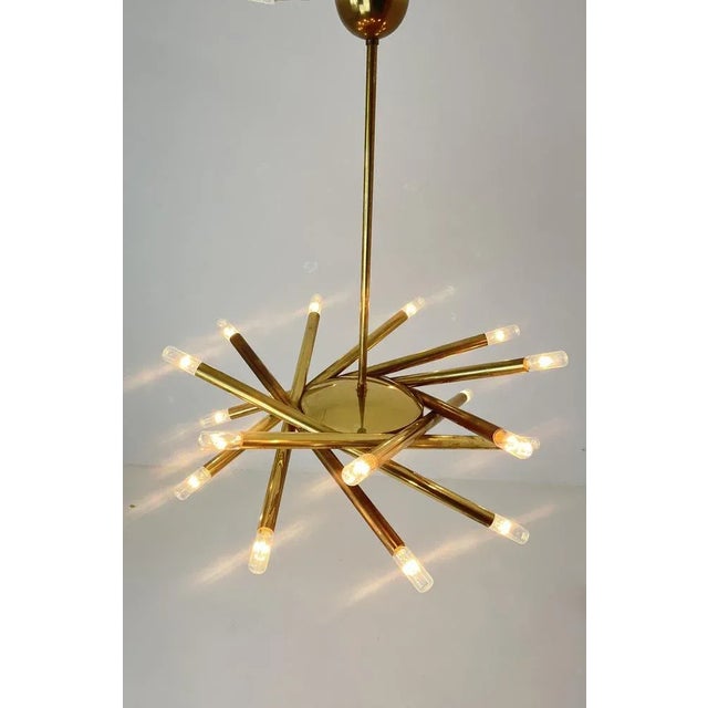 1960s Sputnik Brass Pendant from Stilnovo, 1960s For Sale - Image 5 of 18