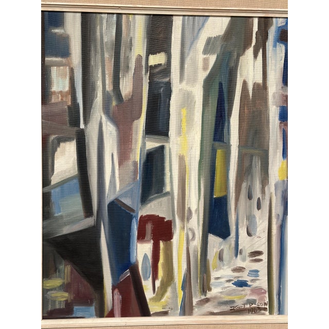 Kurt Persson, Abstract Alley, 1960s, Oil Painting on Canvas, Framed For Sale - Image 10 of 18
