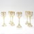 Art Nouveau 1900 Set of 6 Gilt German or Bohemian Art Nouveau Clear & Green Glass Wine Goblets For Sale - Image 3 of 18