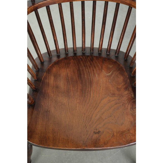 Antique English Windsor Highback Chair, 19th Century For Sale - Image 6 of 14