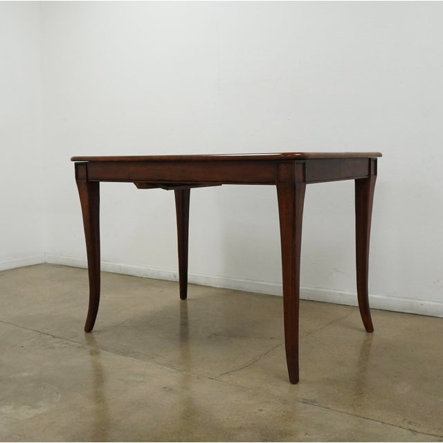 1980s Vintage Queen Anne Extendable Dining Table For Sale - Image 5 of 15