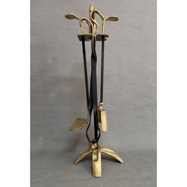 David Marshall, original David Marshall fireplace tool set, made of iron and bronze. original and complete good condition,...