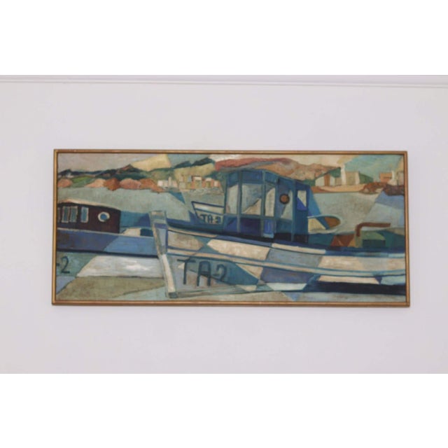Kjell Lindberg, Boats, 1960s, Oil on Canvas, Framed For Sale - Image 11 of 11