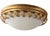 Pair of Hollywood Regency Gilt Acanthus Leaf & Frosted Glass Flush Mounts For Sale In Chicago - Image 6 of 15