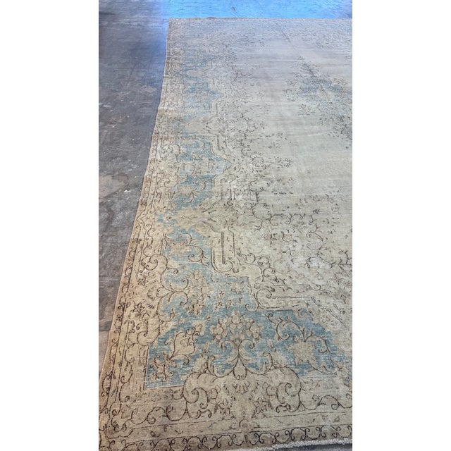 Mid-20th Century Antique Kerman Wool Rug For Sale - Image 16 of 16