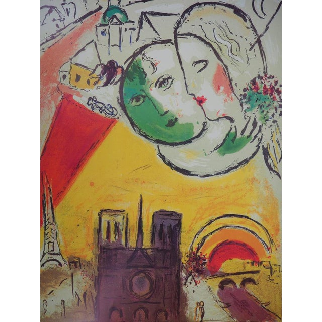 Modern Les Amoureux de Notre Poster after Marc Chagall For Sale - Image 3 of 6